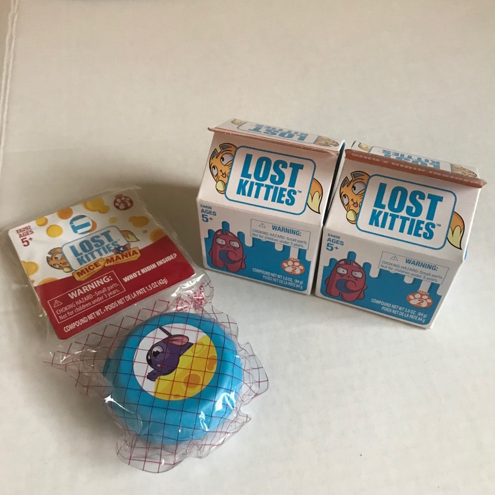 Lost Kitties Lost Mice Blind Box Set of 3 NewToy